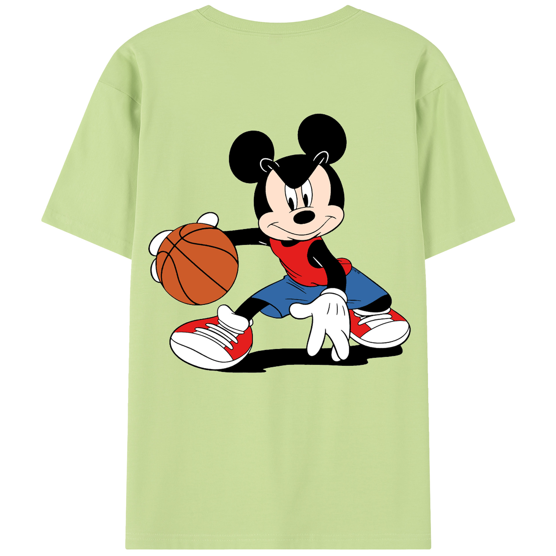 （画像用） ミッキーマウス Mickey Mouse 綿100％半袖Tシャツ（背面プリント）
